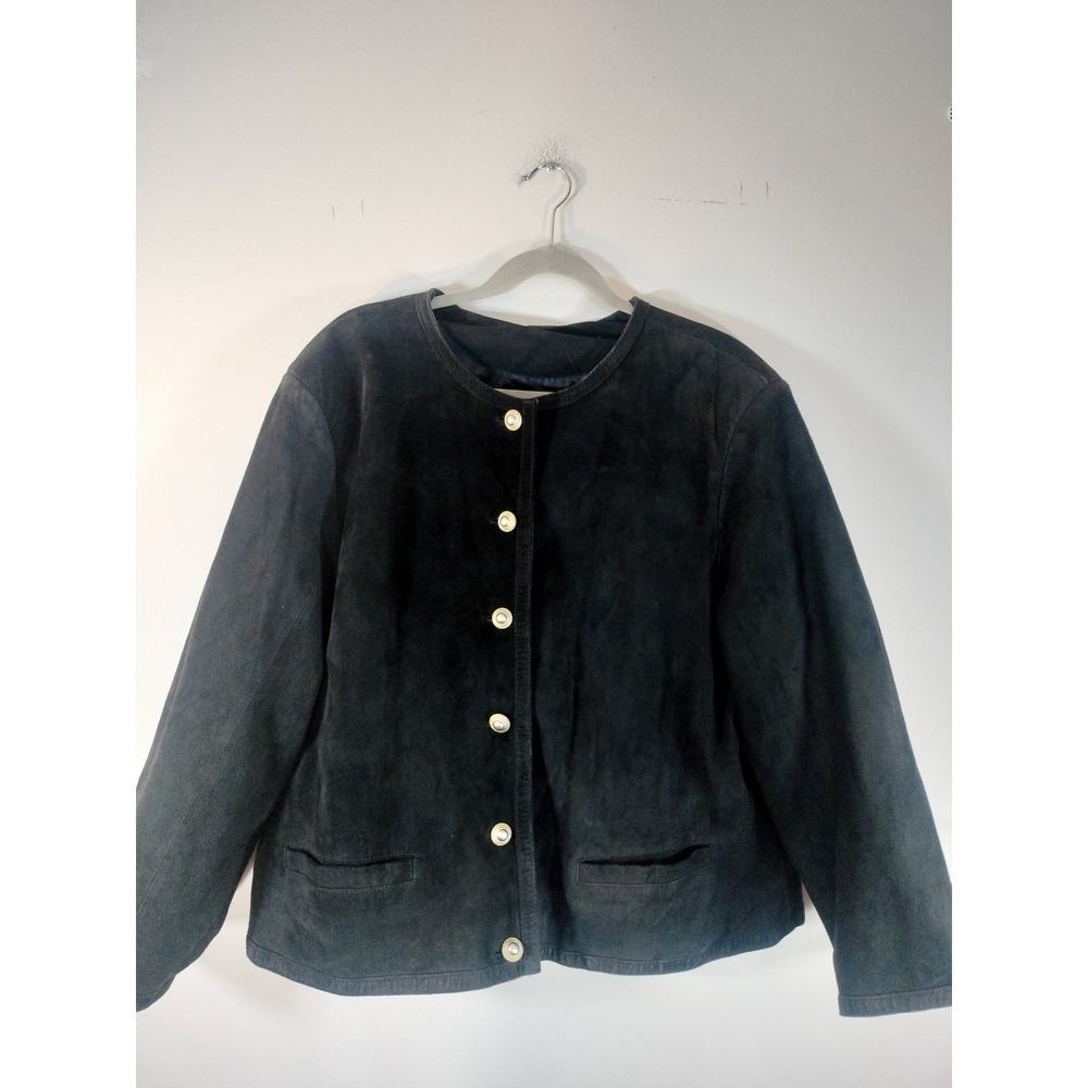 Jon Lawrence Vintage Black Suede Jacket (fits like XL)